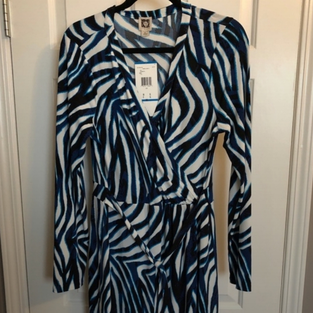 NWT! Anne Klein Faux Wrap Dress
